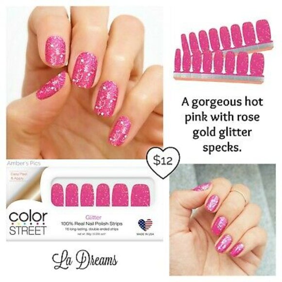ColorStreet LA Dreams Pink Glitter Nail Polish Set Retired - Picture 3 of 4